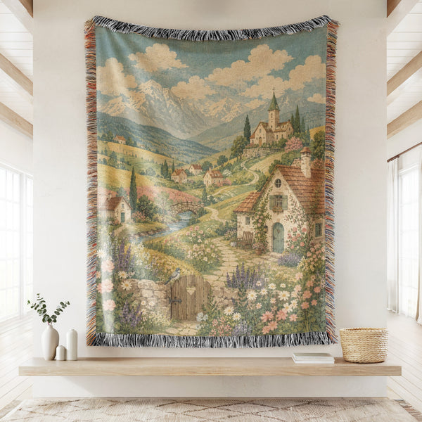 Alpine Cottage Meadow Blanket