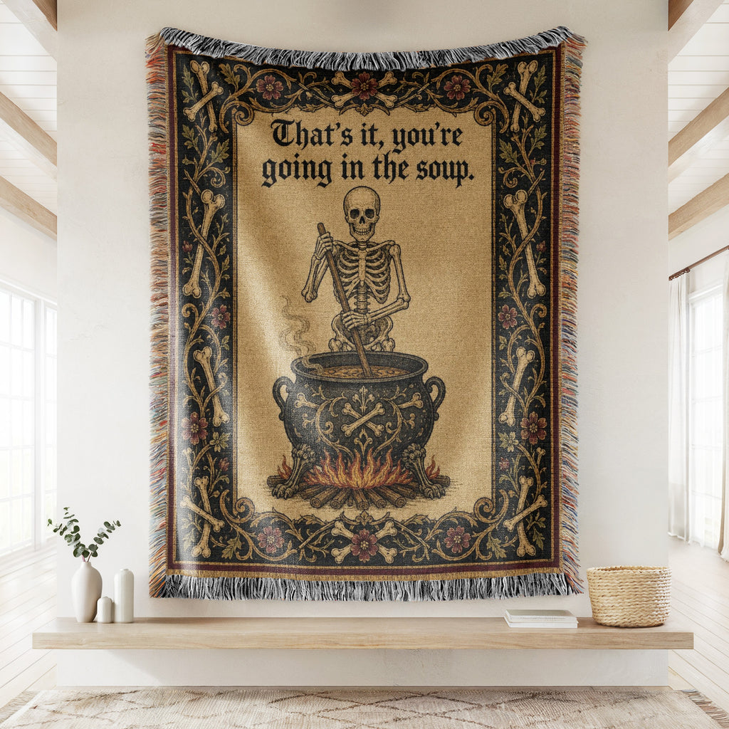 The Soup Pot Skeleton Blanket