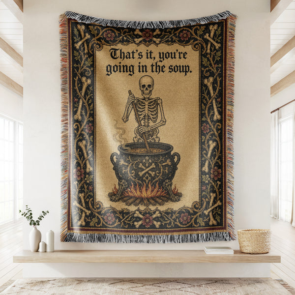 The Soup Pot Skeleton Blanket