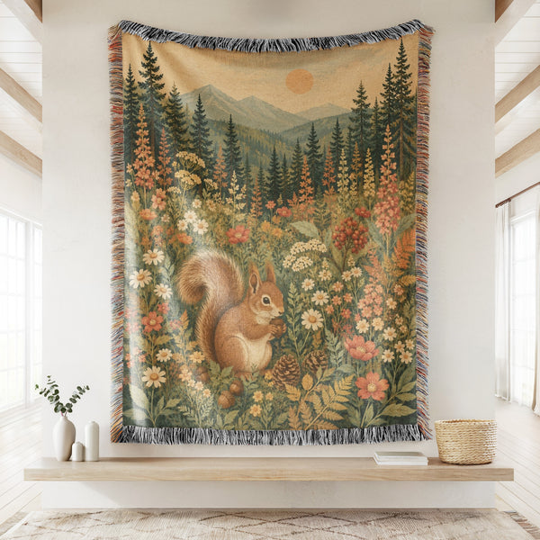 Mountain Meadow Squirrel Blanket