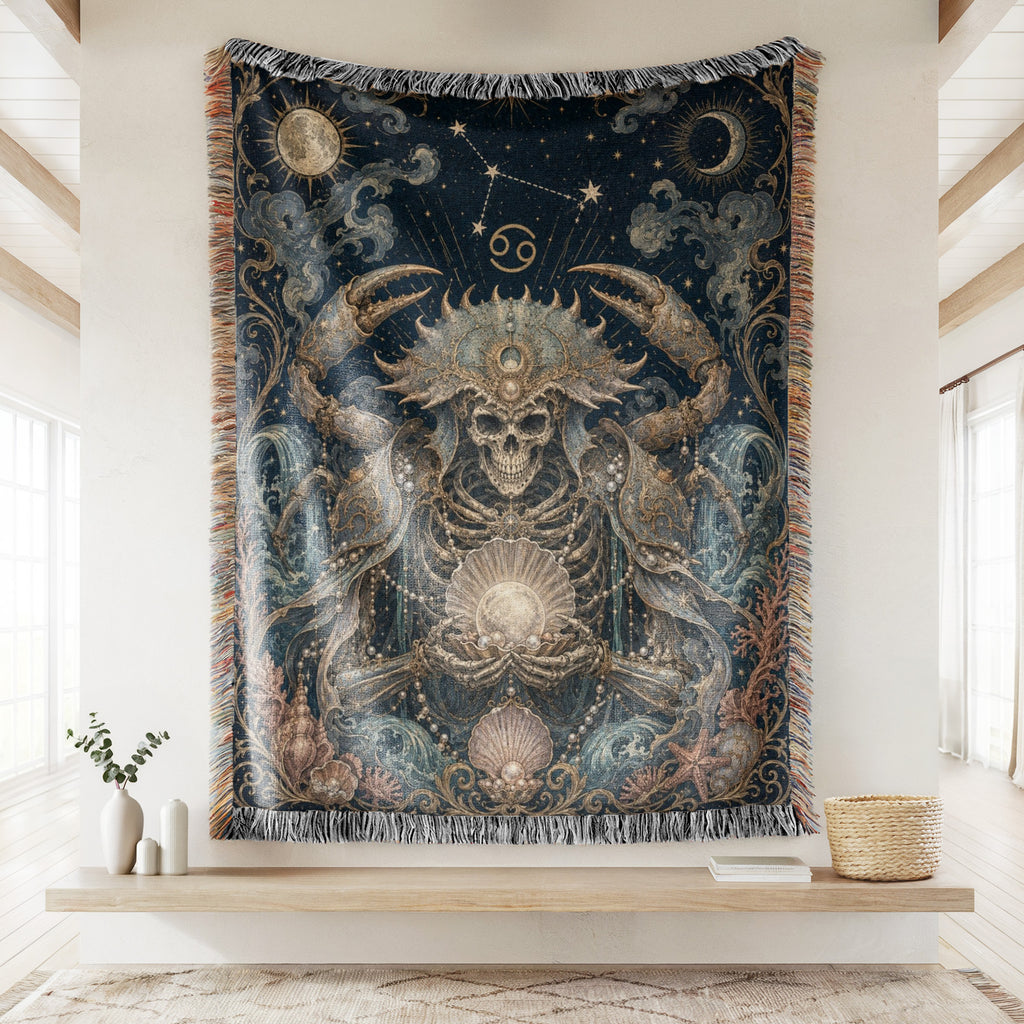 Cancer Pearlkeeper – Gothic Zodiac Blanket