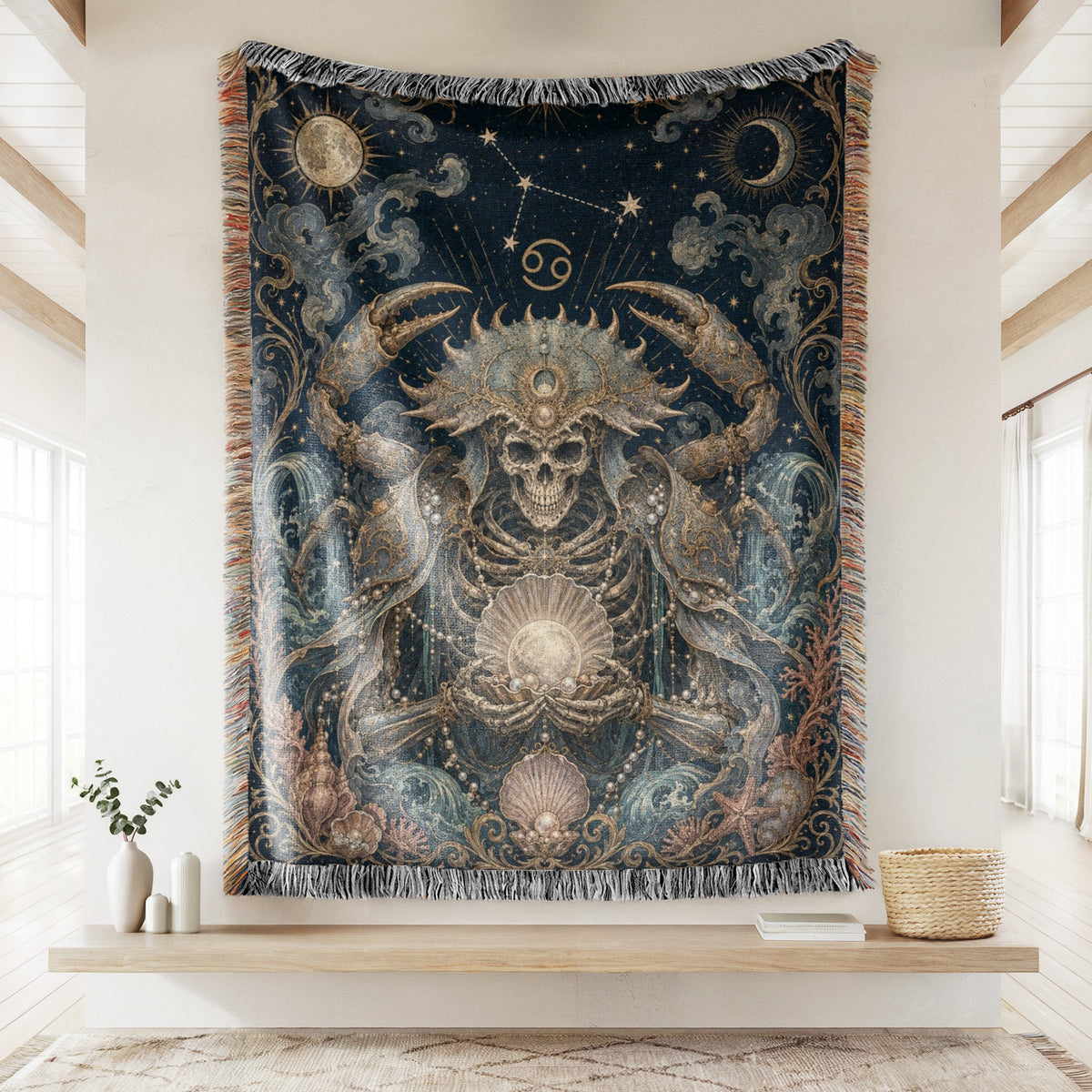 Cancer Pearlkeeper – Gothic Zodiac Blanket