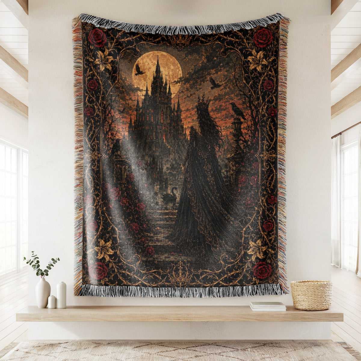 Lady of the Moonlit Castle Blanket