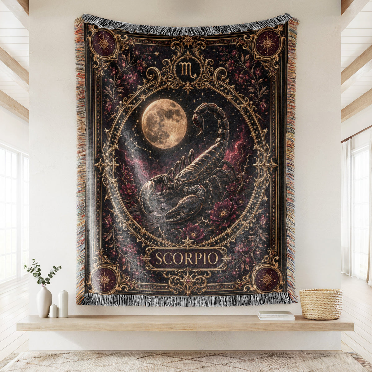 Scorpio Midnight Scorpion Zodiac Blanket