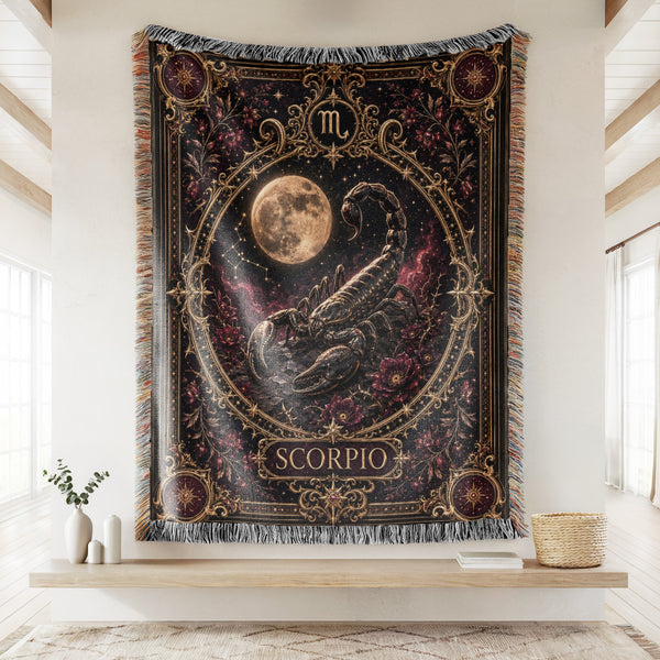 Scorpio Midnight Scorpion Zodiac Blanket