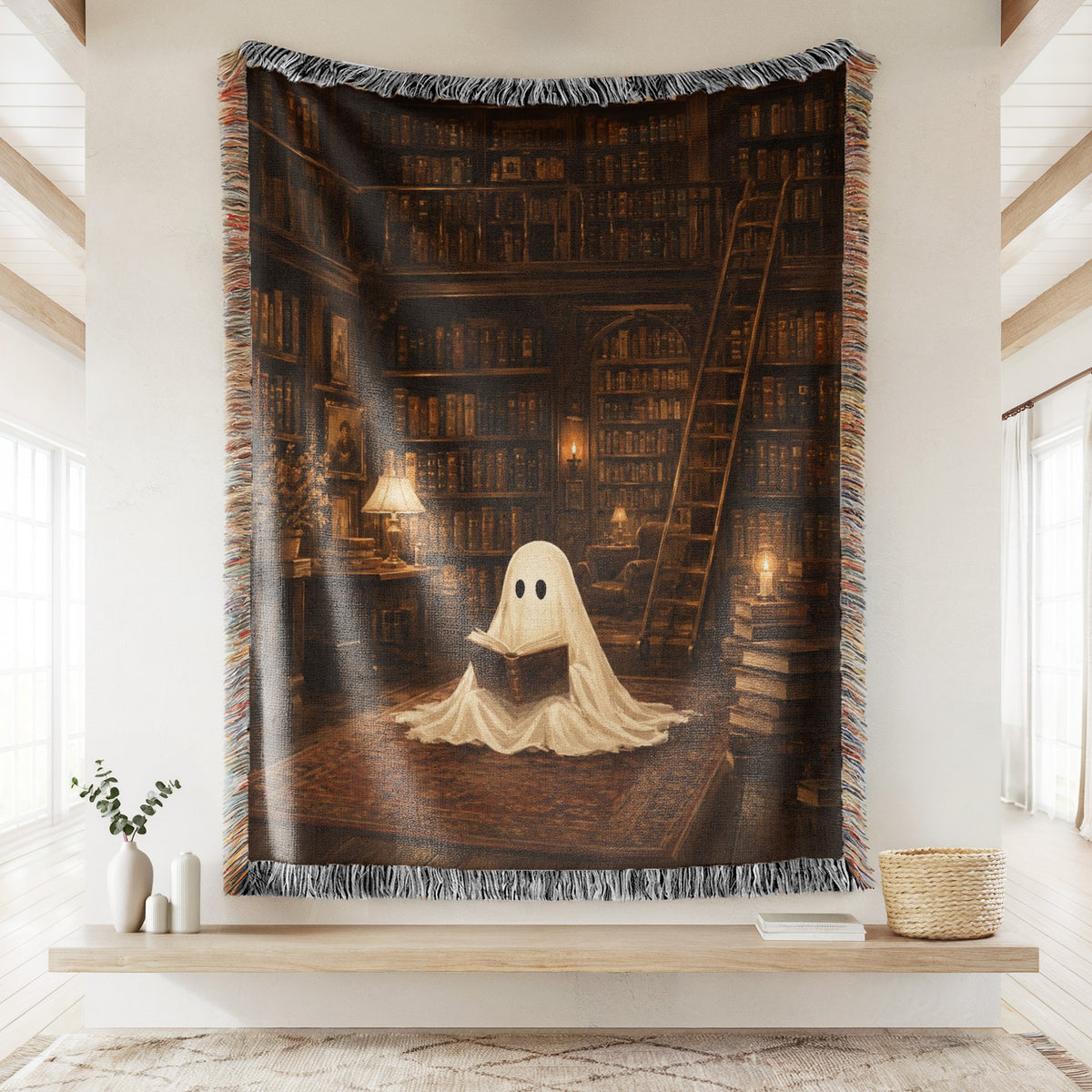 The Little Library Ghost Blanket