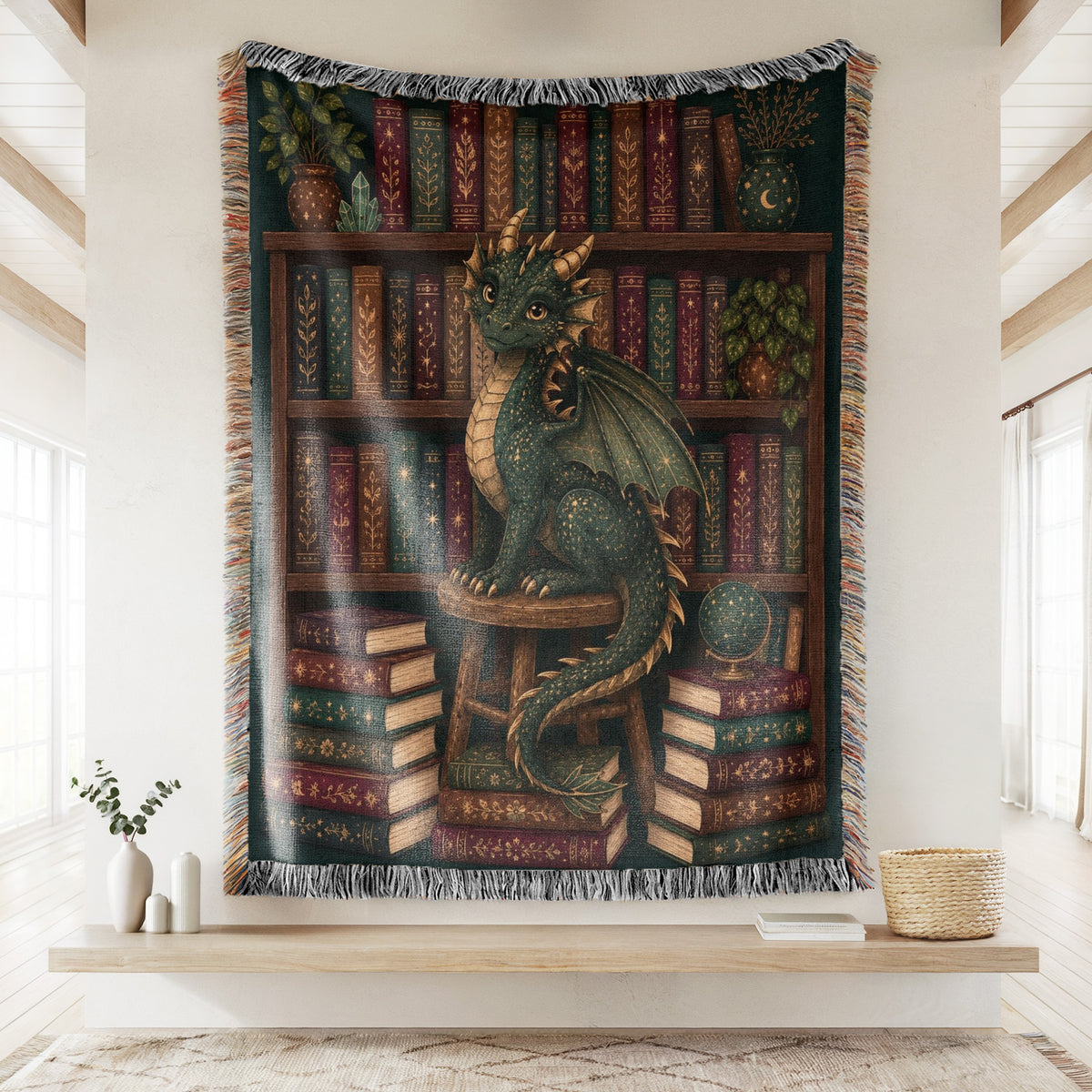 Emerald Dragon Library Blanket