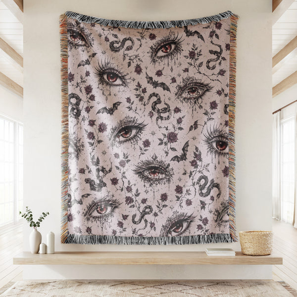 All-Seeing Eyes Gothic Pattern Blanket