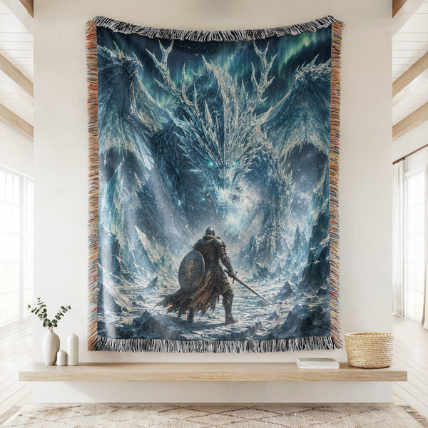 The Frostbound Dragon Blanket
