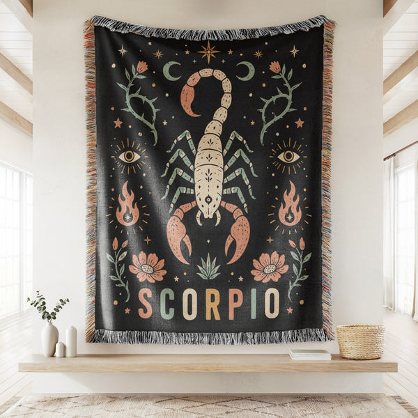 Scorpio Mystic Scorpion Zodiac Blanket