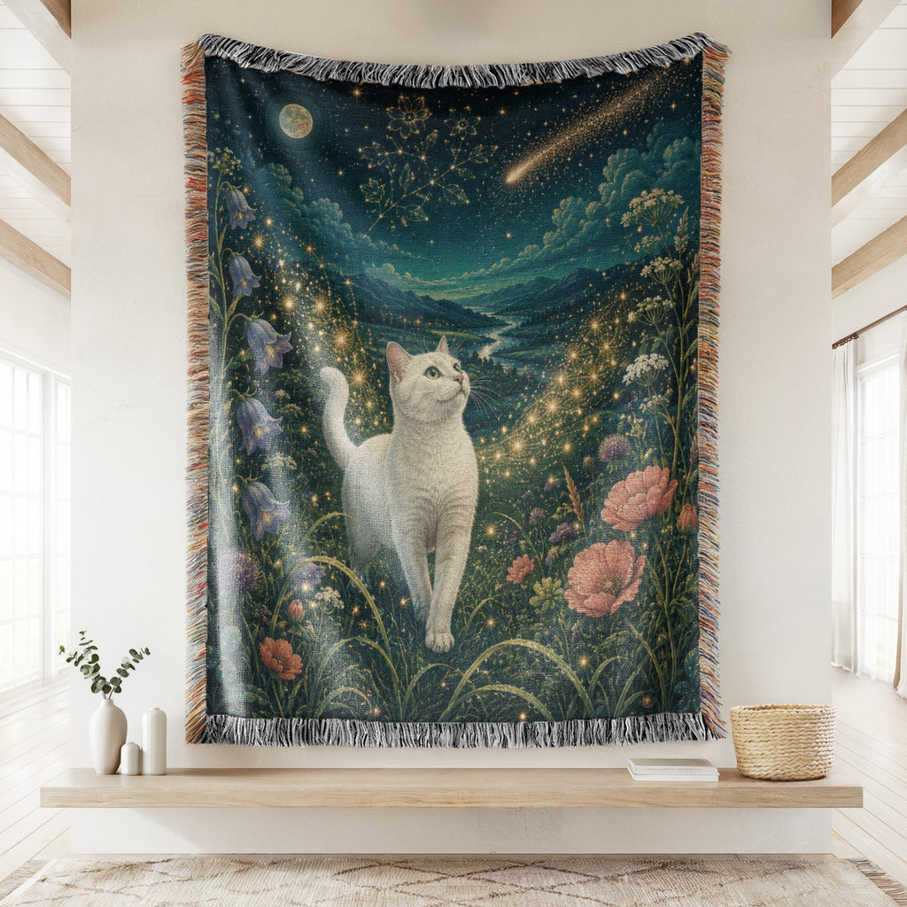 Starlit Meadow Cat Blanket