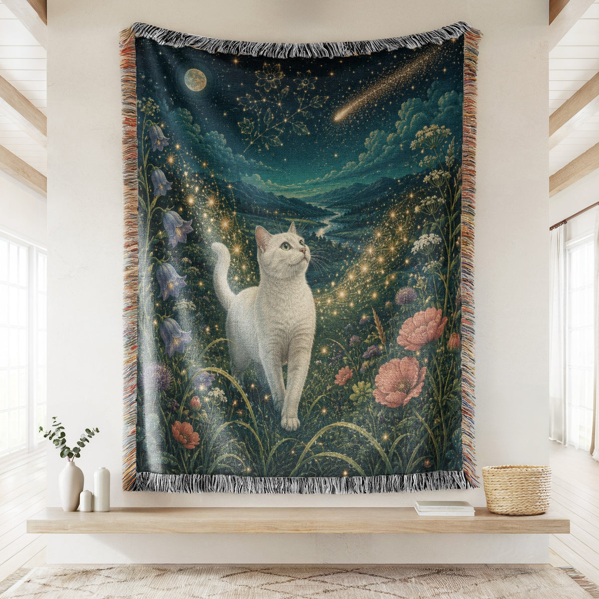 Starlit Meadow Cat Blanket