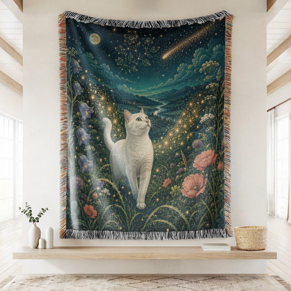 Starlit Meadow Cat Blanket