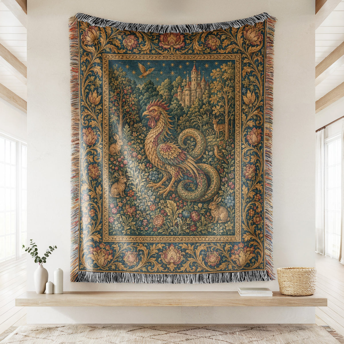 The Serpent of the Castle Garden Blanket