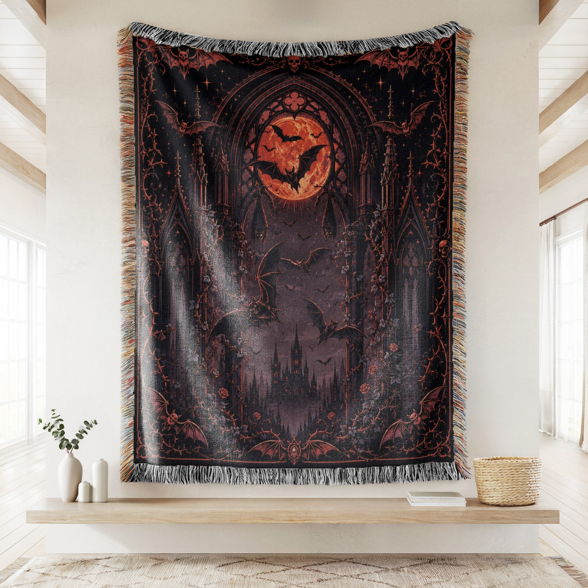 Bats of the Crimson Cathedral Blanket