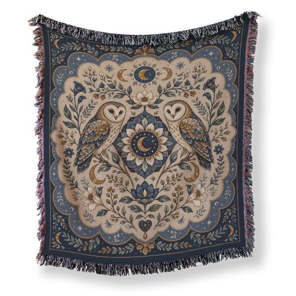 Celestial Owl Garden Blanket
