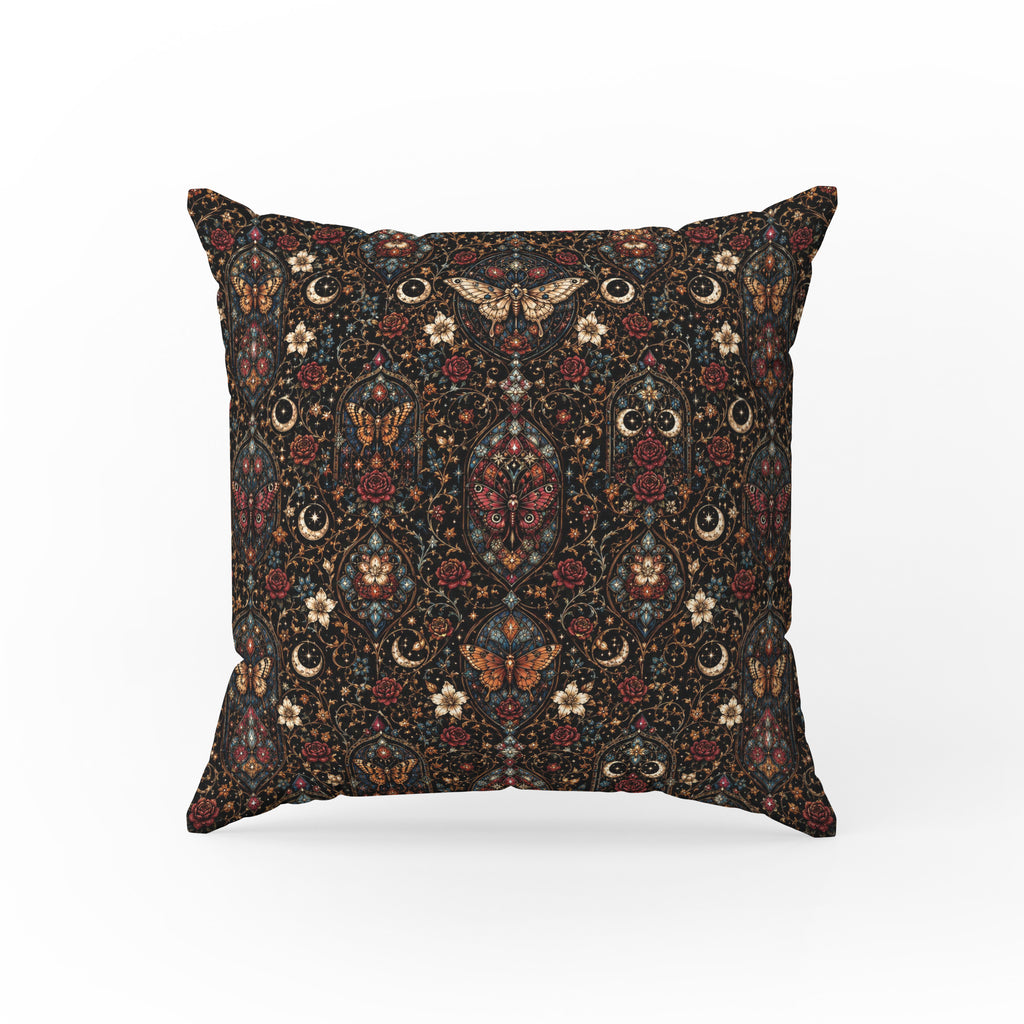 The Stained Glass Moth – Gothic Celestial Pillow