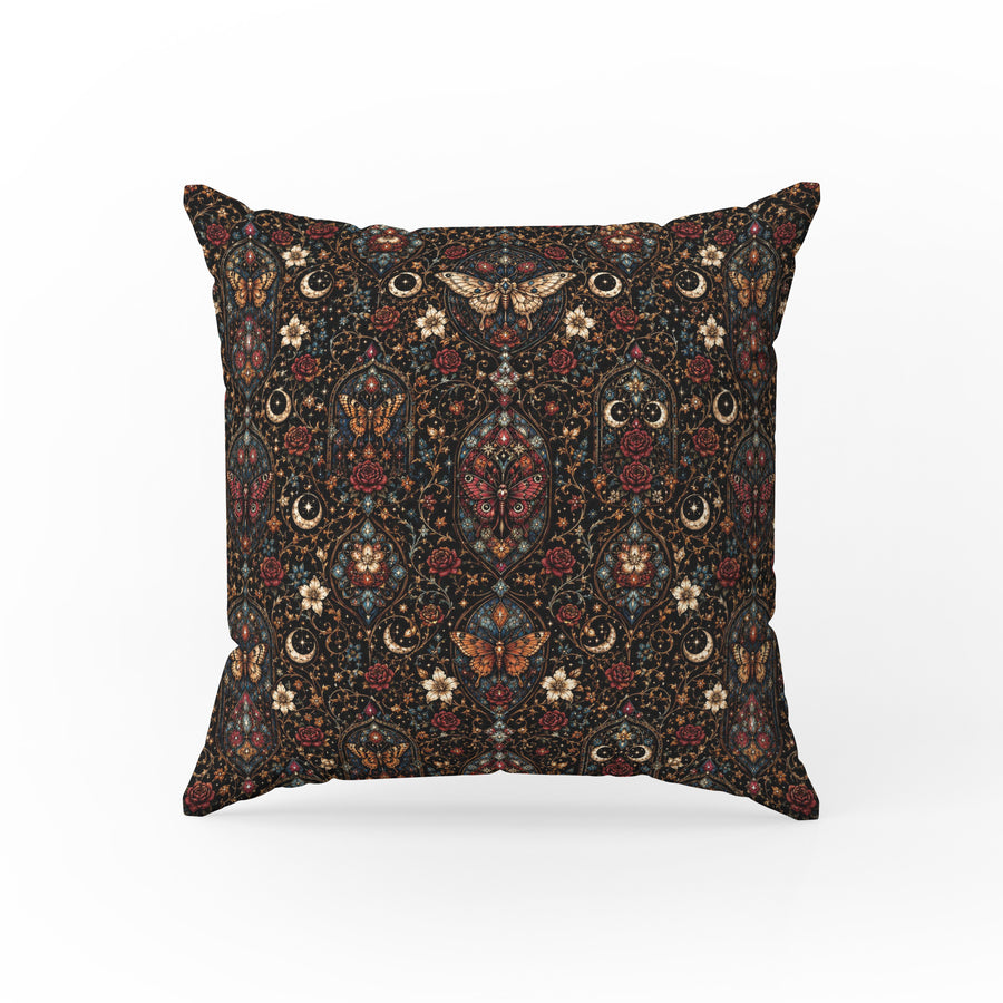 The Stained Glass Moth – Gothic Celestial Pillow