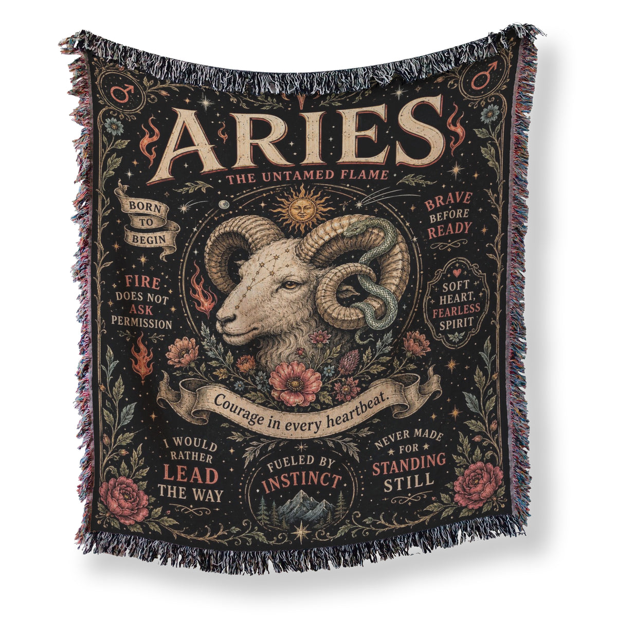 Aries – The Untamed Flame Zodiac Blanket Main image