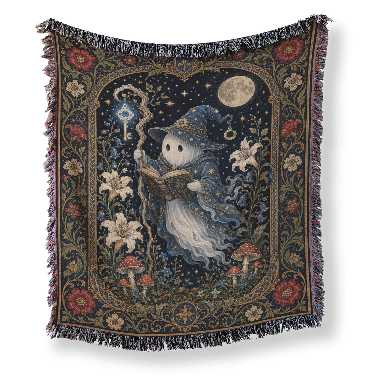 Moonlit Ghost Wizard Blanket Main image