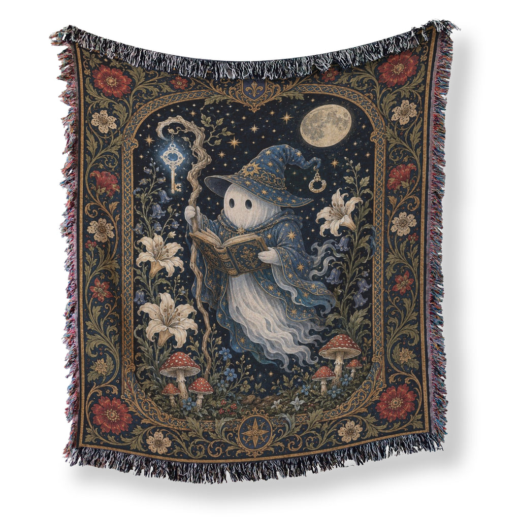 Moonlit Ghost Wizard Blanket