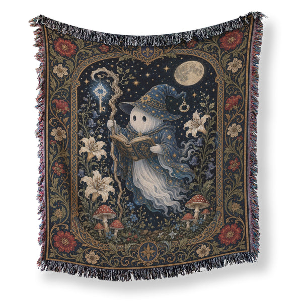 Moonlit Ghost Wizard Blanket