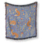 Blue Woodland Fox Blanket