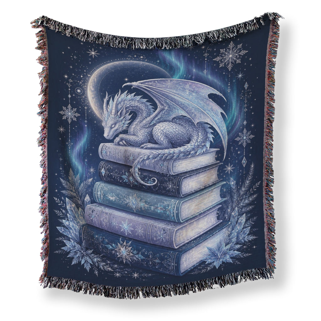Frost Moon Dragon Library Blanket