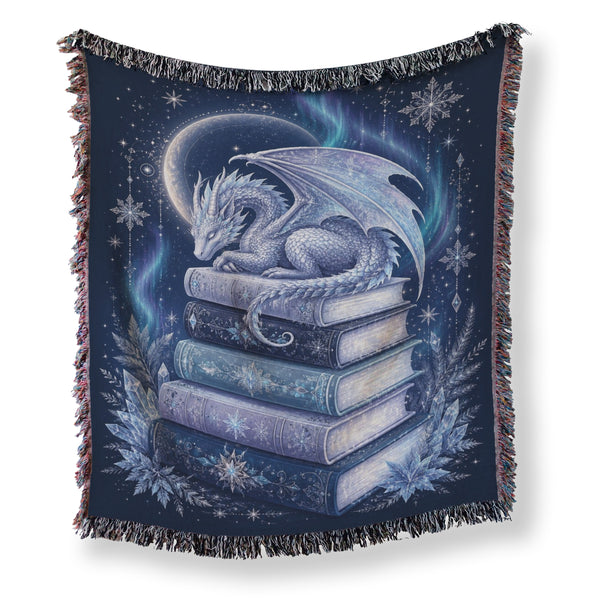 Frost Moon Dragon Library Blanket