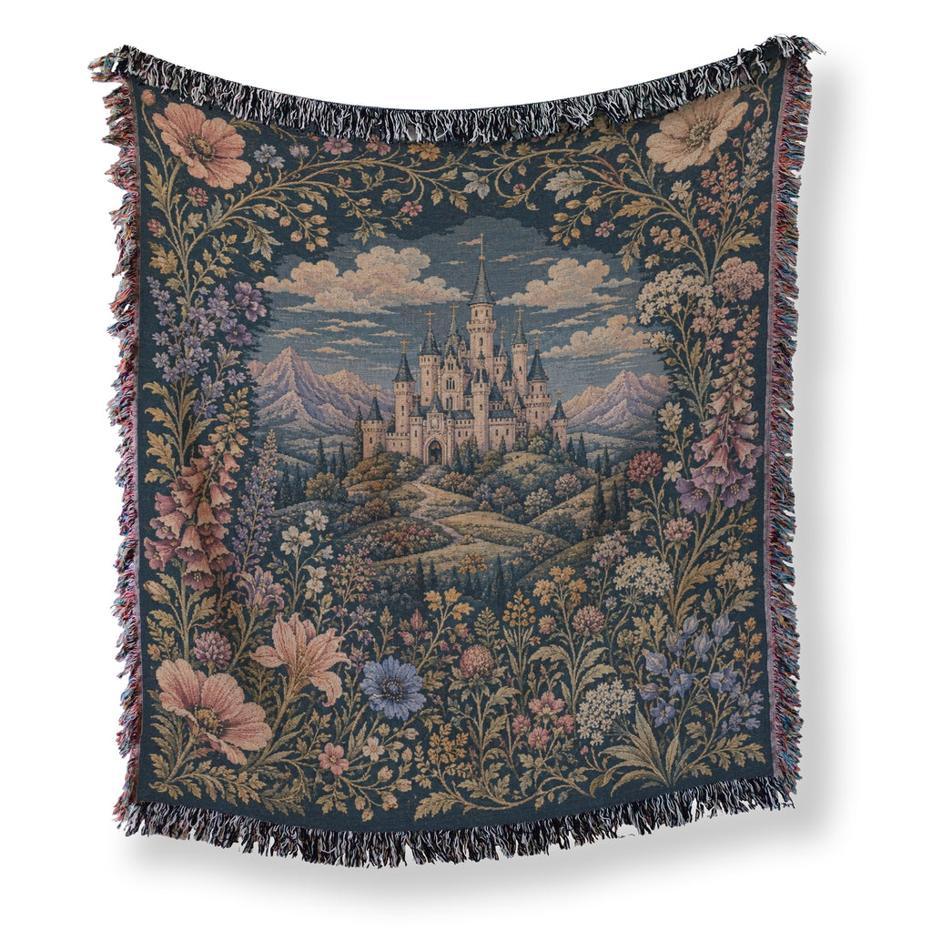 The Midnight Floral Castle Blanket