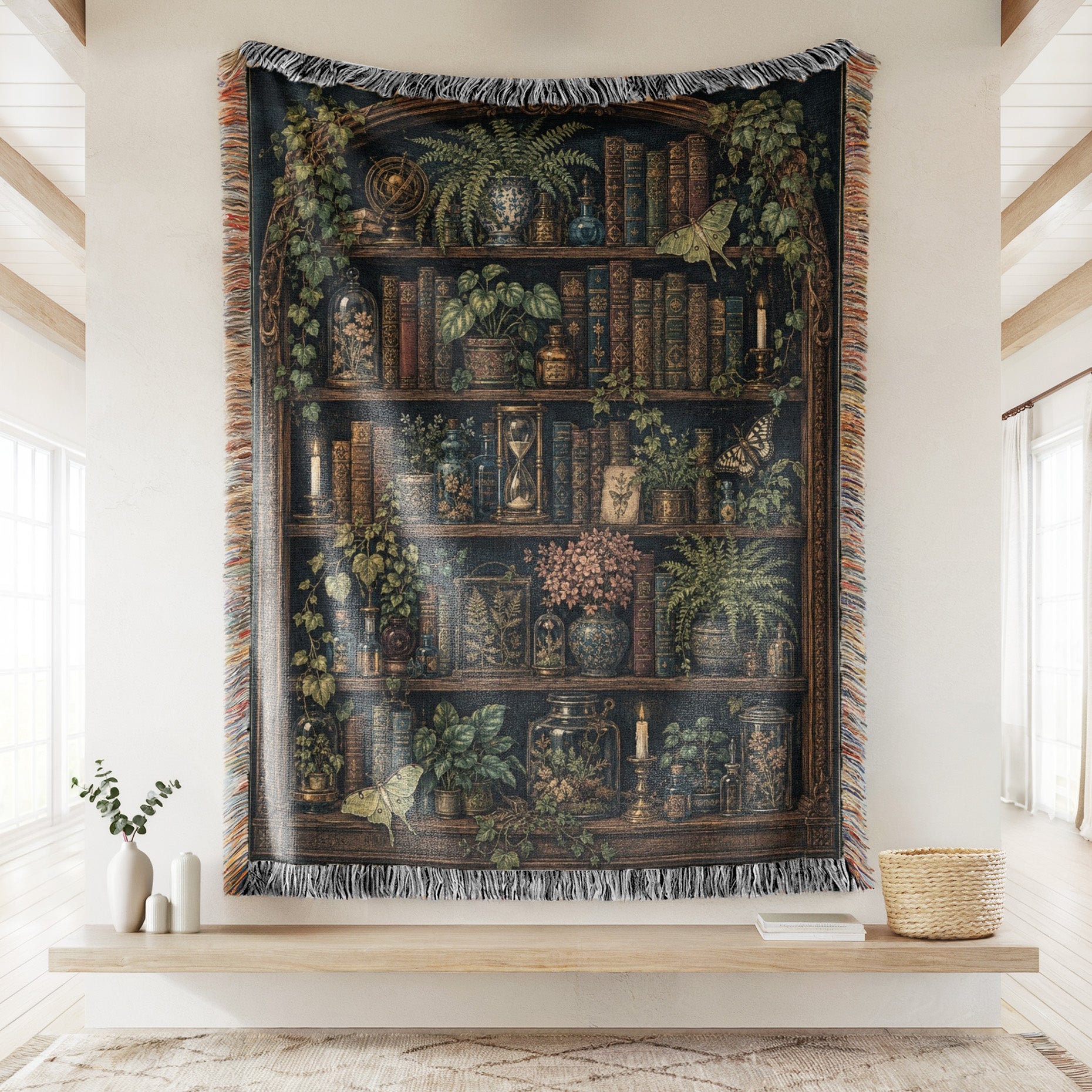 Botanical Apothecary Library Blanket Secondary image