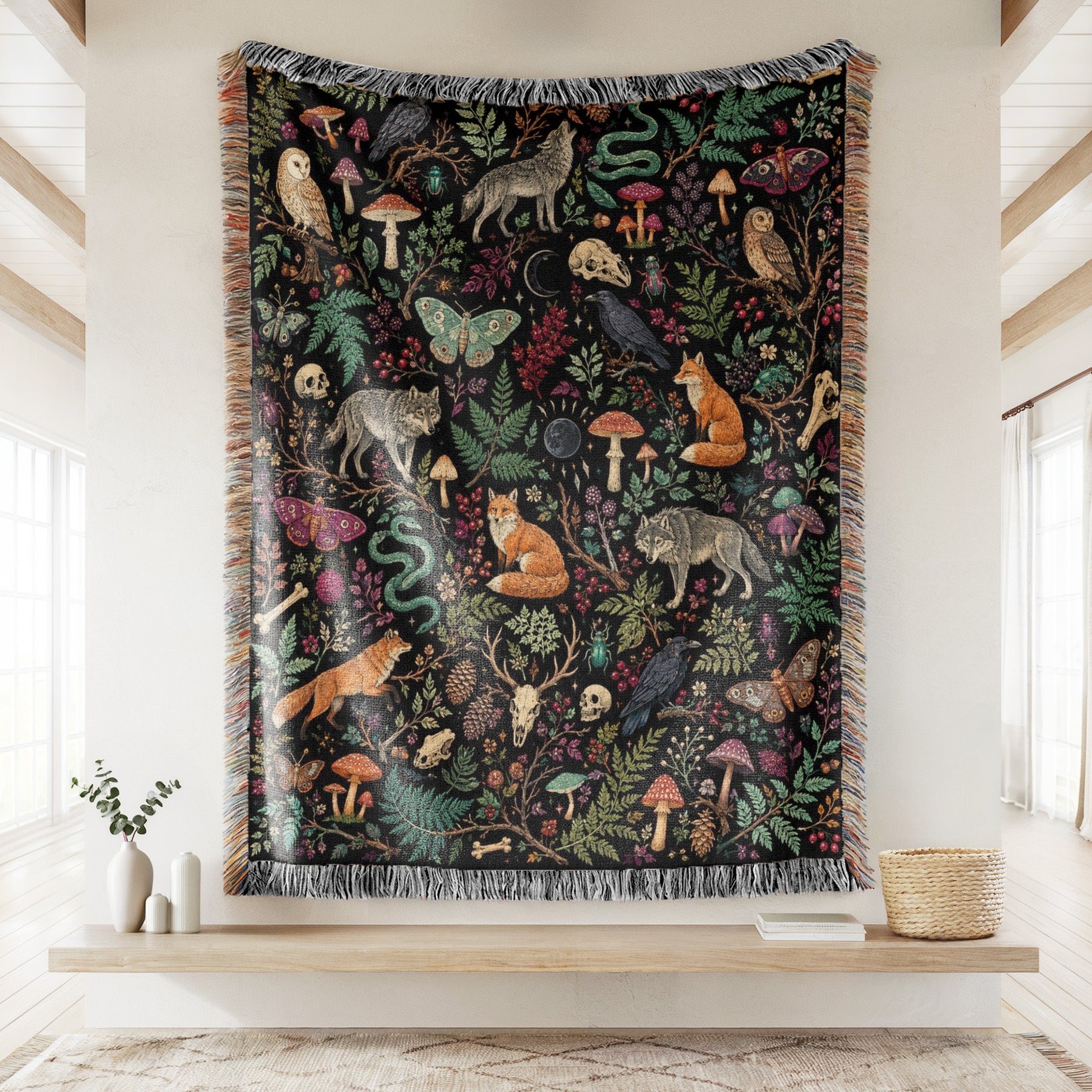 Midnight Woodland Curiosities Blanket Secondary image