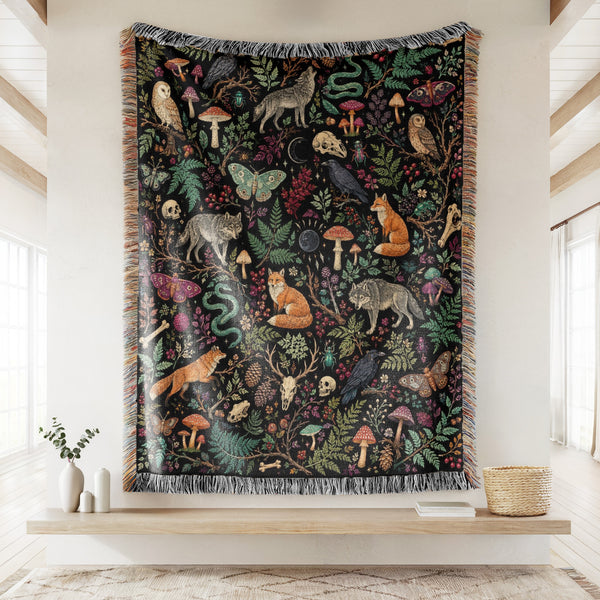 Midnight Woodland Curiosities Blanket