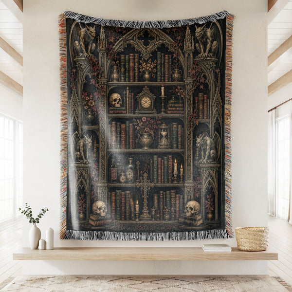 Gargoyle Gothic Library Blanket