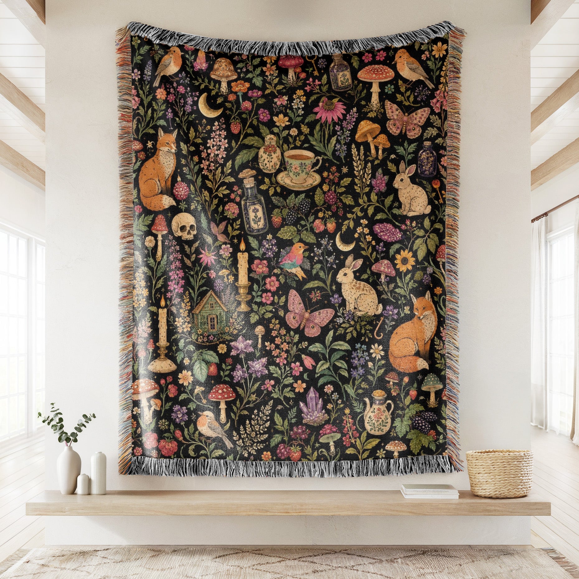 Enchanted Cottagecore Forest Blanket Secondary image