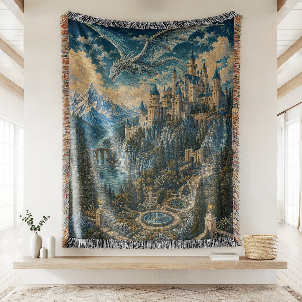 The Dragon Over the Sapphire Keep Blanket