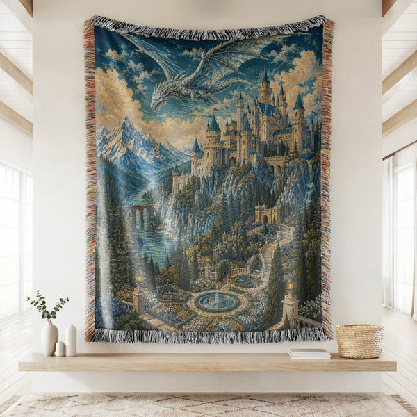 The Dragon Over the Sapphire Keep Blanket