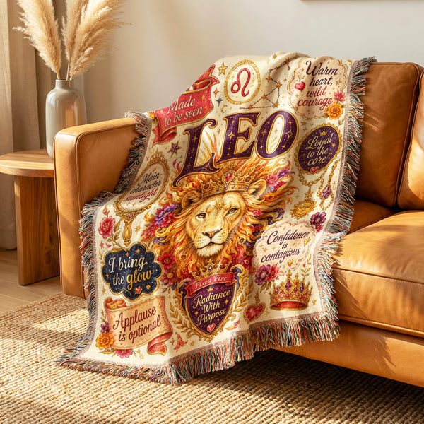 Leo – Radiant Heart Zodiac Blanket