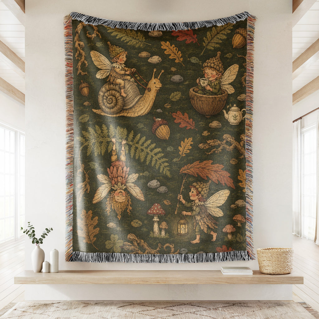 Acorn Woodland Fairies Blanket