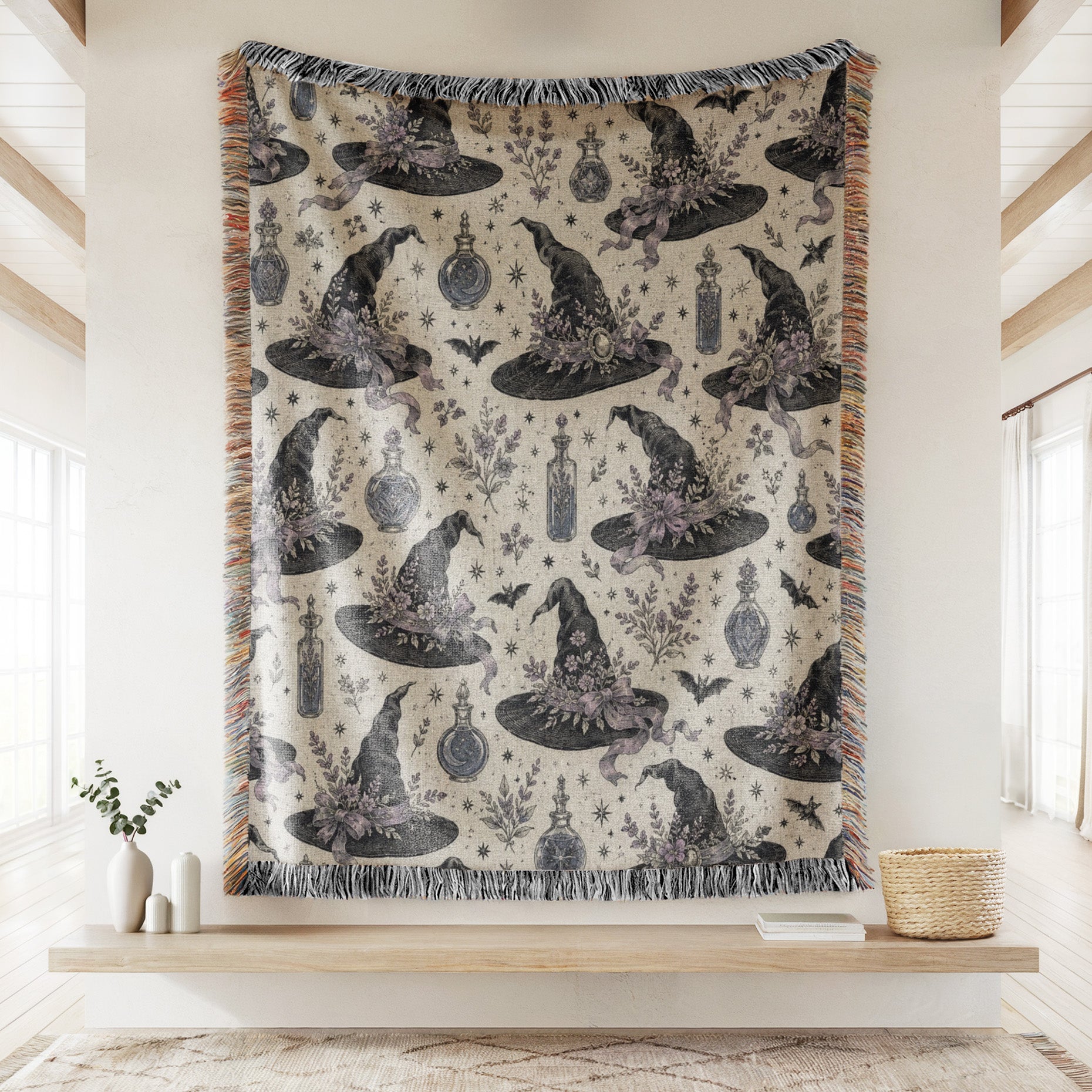 Witch's Hat & Potion Garden Blanket Secondary image