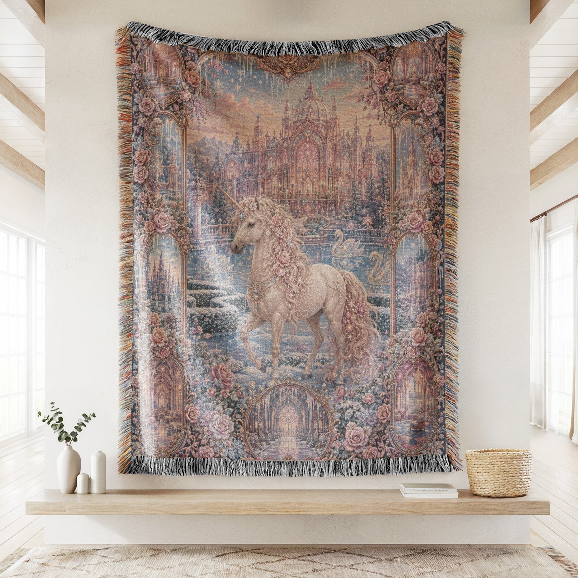 Rose Palace Unicorn Blanket Secondary image