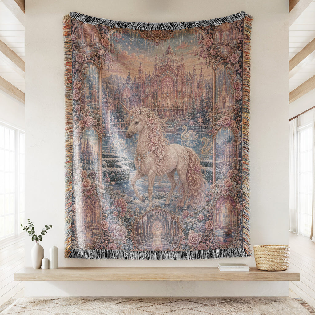Rose Palace Unicorn Blanket