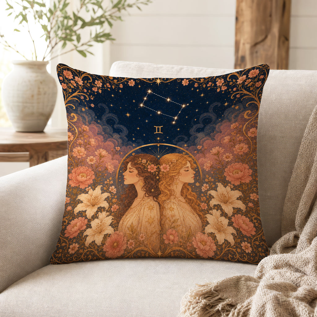 The Twin Stars – Gemini Zodiac Pillow