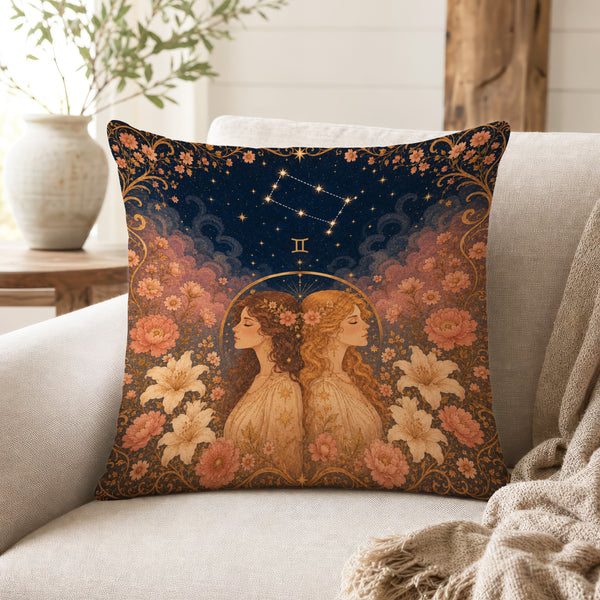 The Twin Stars – Gemini Zodiac Pillow