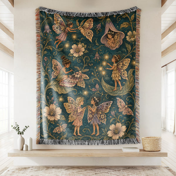 Moon Moth Fairies Blanket