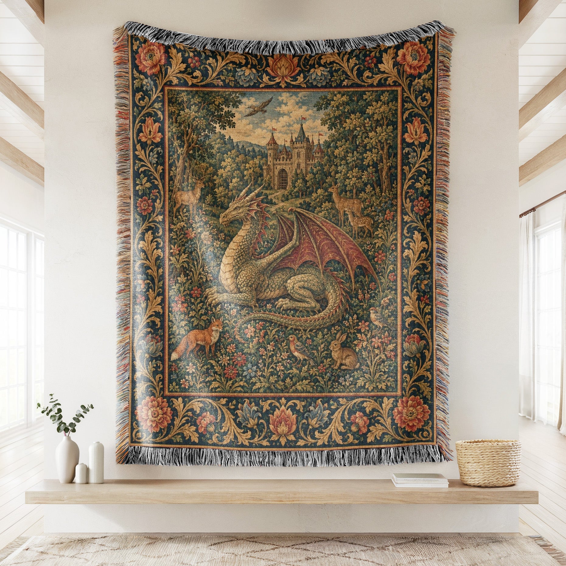 The Castle Garden Dragon Blanket Secondary image