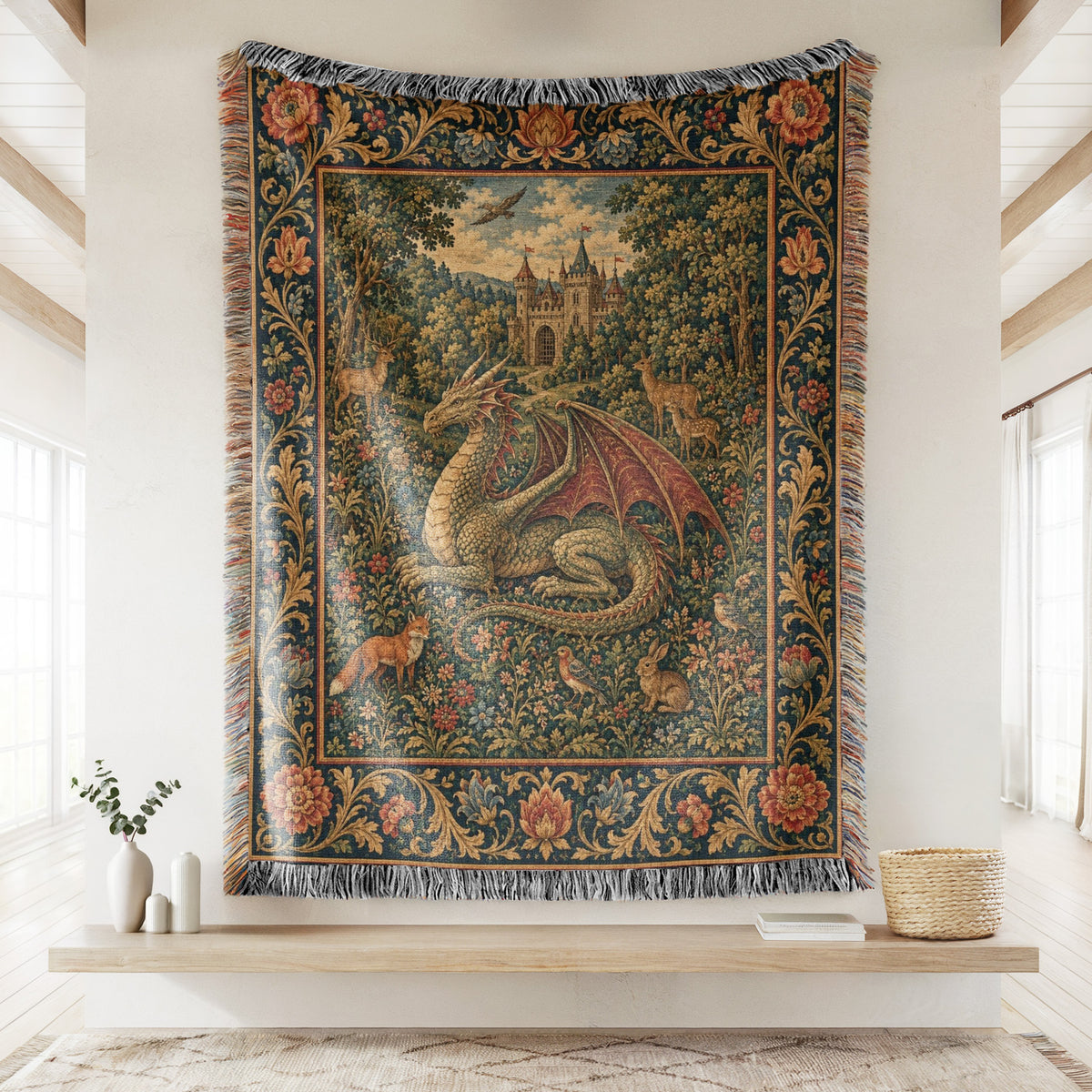 The Castle Garden Dragon Blanket