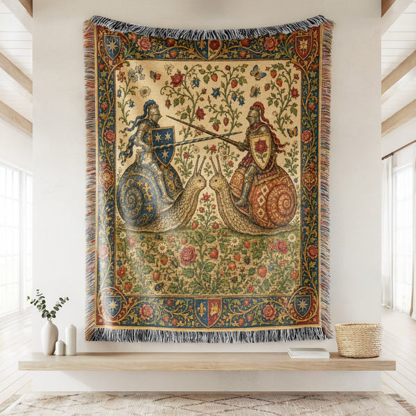The Tournament of the Snail Knights Blanket