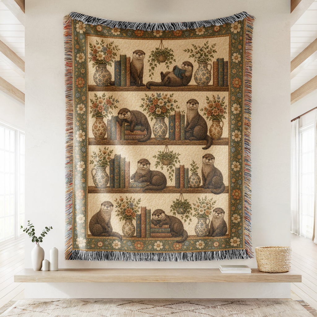 The Otter's Cozy Library Blanket