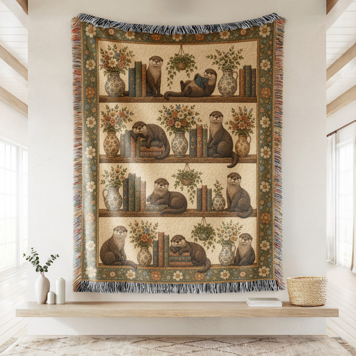 The Otter's Cozy Library Blanket